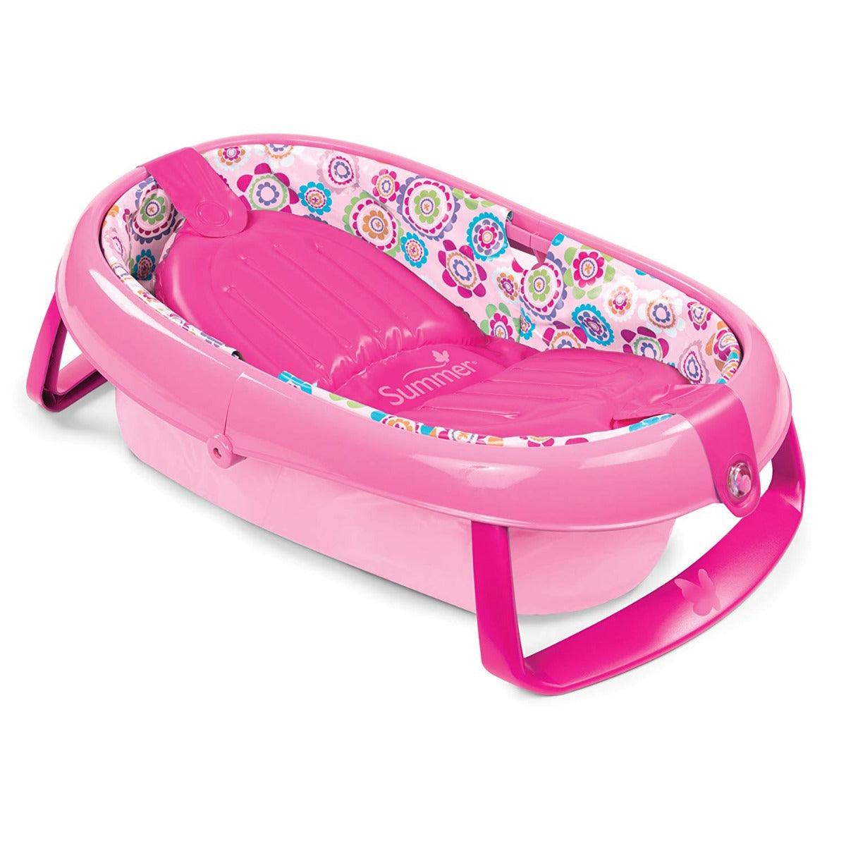 Summer Infant Easystore Comfort Tub Bath Tub Pink - Bath Tub For Ages 0-12 Months