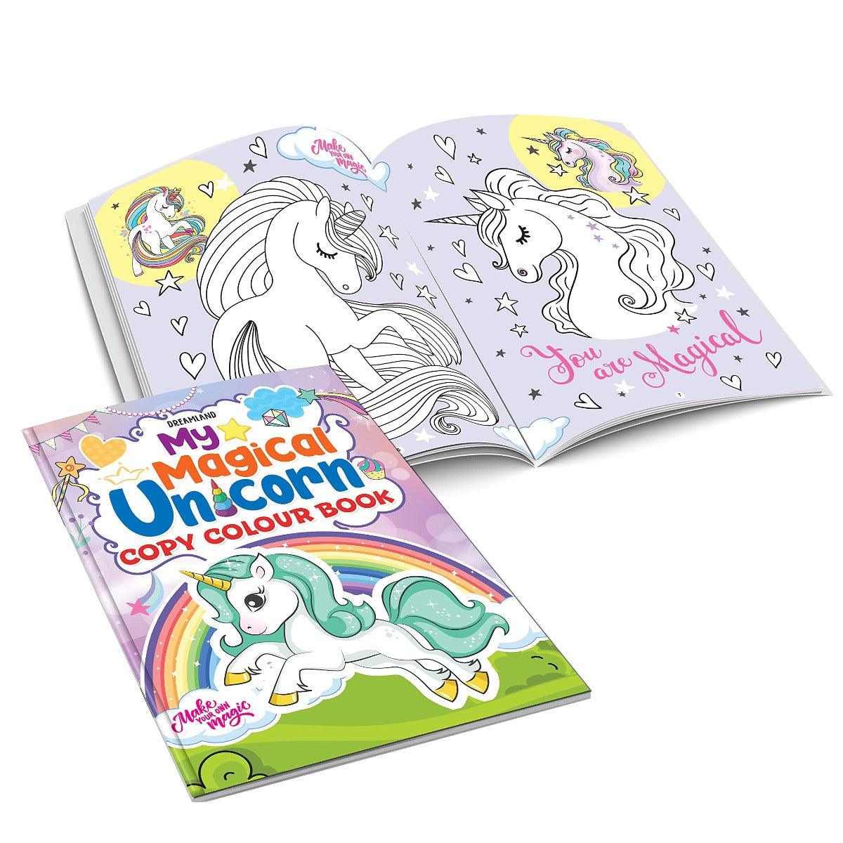 My Magical Unicorn Copy Colour Book - Make Your Own Magic Colouring Book for Children Ages 2 -7 Years (English)
