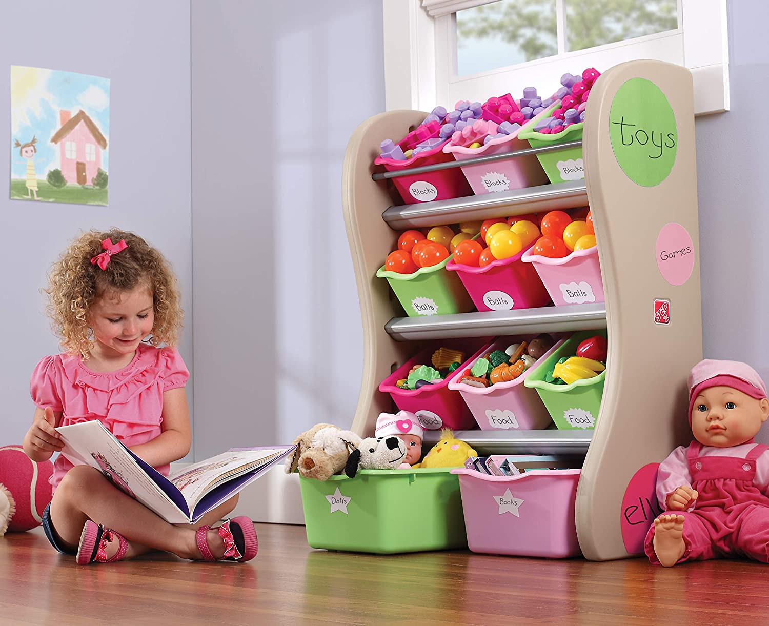 Step2 Fun Time Room Organiser, Pink - Play & School Furniture for Kids