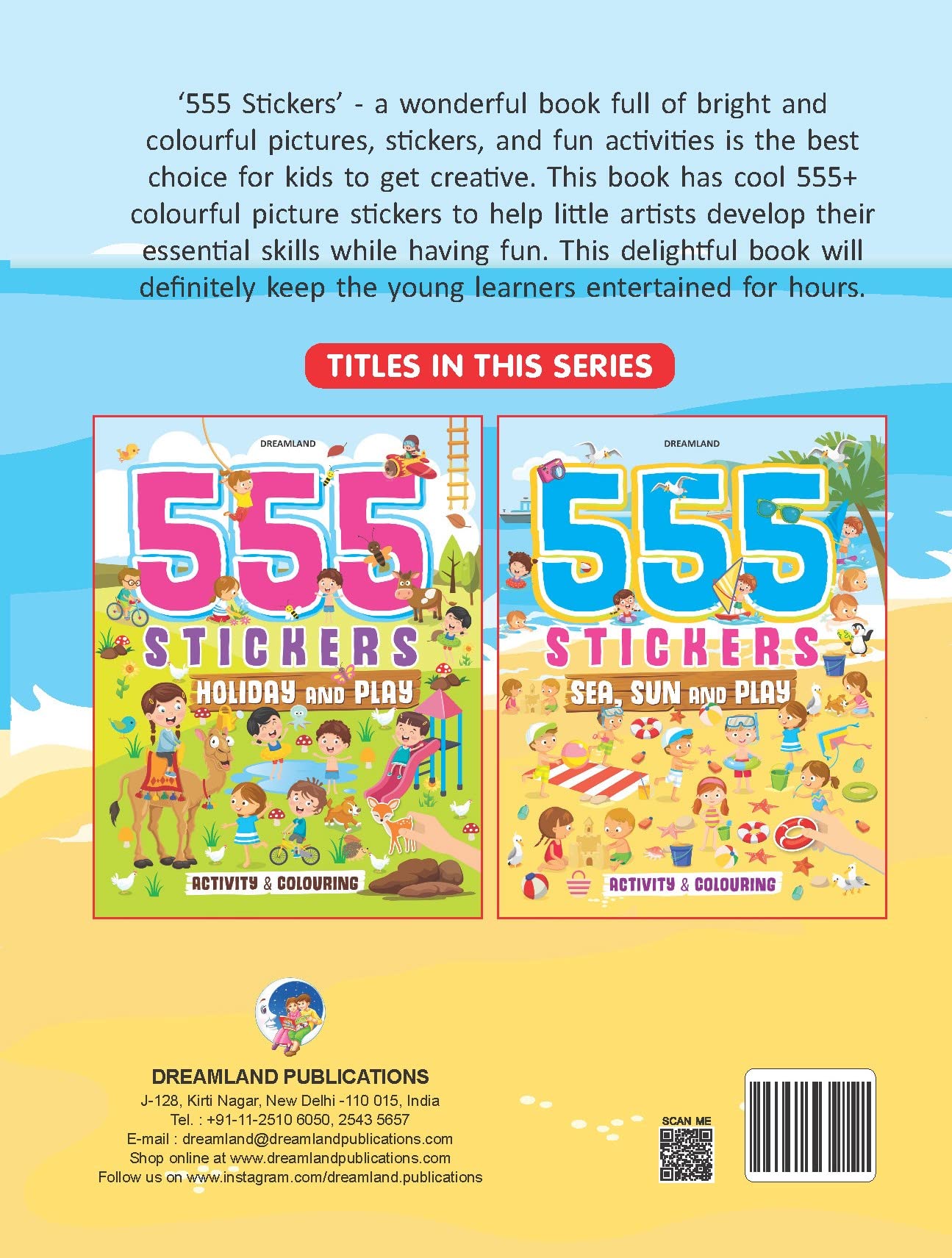 Dreamland 555 Stickers, Sea, Sun and Play - An Activity Book for Kids Ages 3+