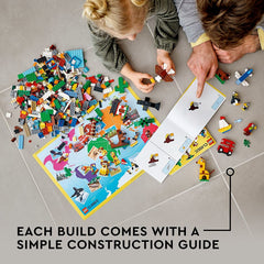 LEGO Classic Around The World with 15 Buildable Animal Figures Building Kit For Ages 4+