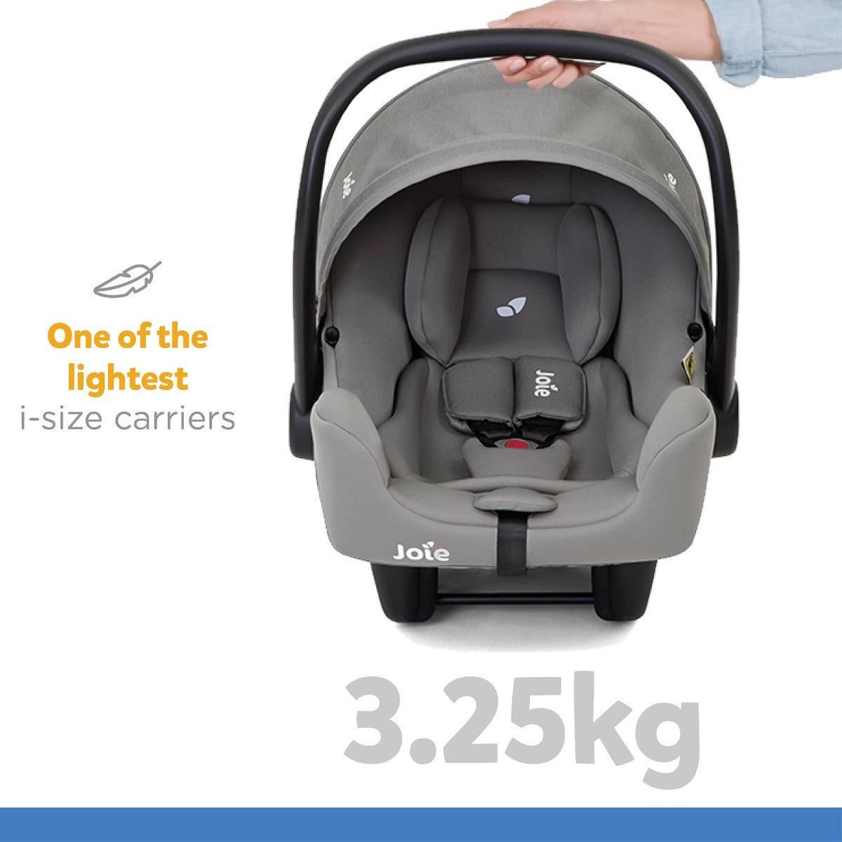 Joie I-Snug Infant Carrier Grey - Suitable Rearward Facing Birth for Ages 0-1 Years