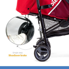 Joie Nitro LX Cherry - Baby Stroller Umbrella with Flat Reclining seat for Ages 0-3 Years