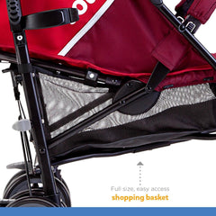 Joie Nitro LX Cherry - Baby Stroller Umbrella with Flat Reclining seat for Ages 0-3 Years