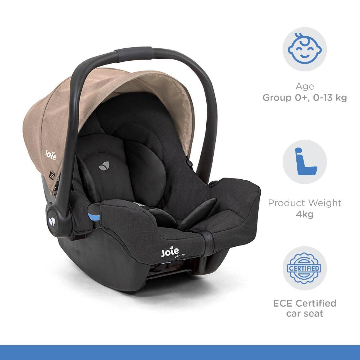Joie Gemm Infant Carrier Mushroom - Suitable Rearward Facing Birth for Ages 0-1 Years