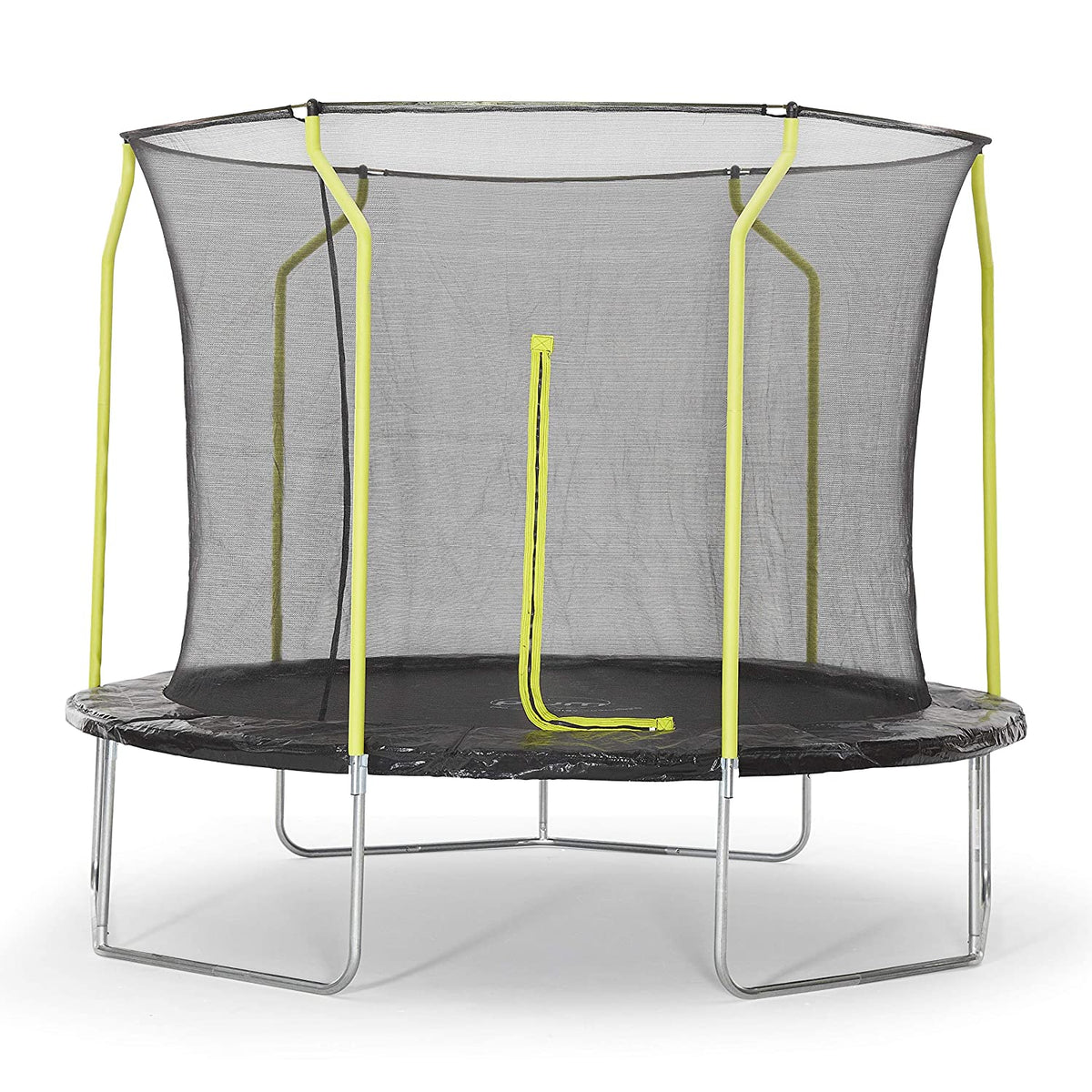 Plum 10ft Junior Trampoline and Enclosure with Safety Net - Indoor & Outdoor Trampoline for Ages 6-14 Years