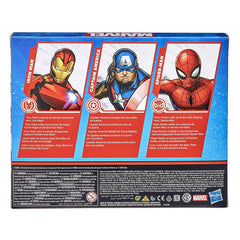 Marvel 6-inch Scale Iron Man, Spider-Man, Captain America Action Figure Toy Pack of 3 for Kids Ages 4 and Up