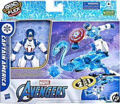 Marvel Avengers Bend and Flex Missions 6-Inch-Scale Captain America Ice Mission Figure with 2-in-1 Accessory for Ages 4 and Up