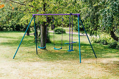 Plum Metal Jupiter Double Swing and Glider Set for Kids Ages 3-10 Years