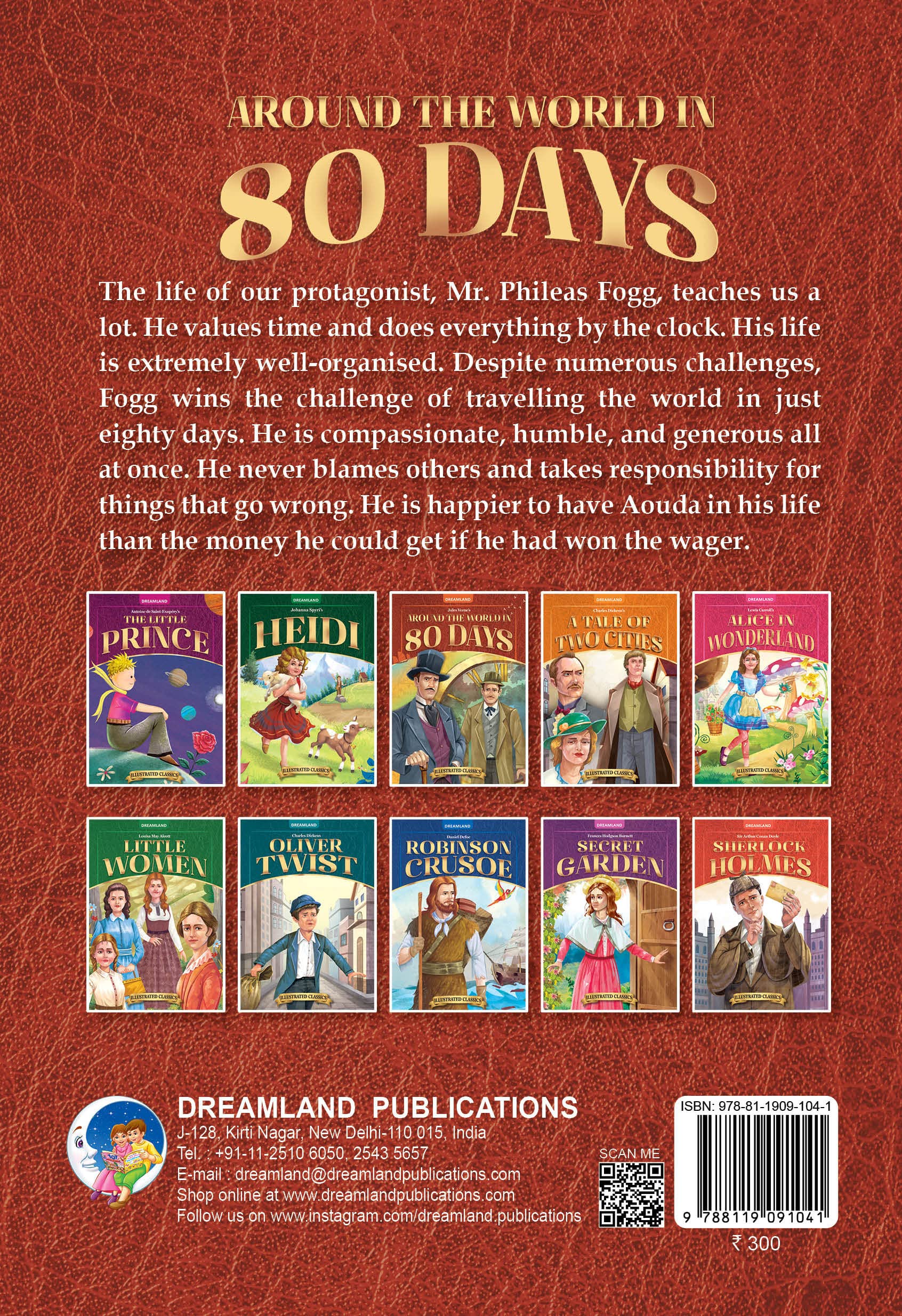 Dreamland Classic Tales Around The World 80 Days - llustrated Abridged Classics for Children with Practice Questions