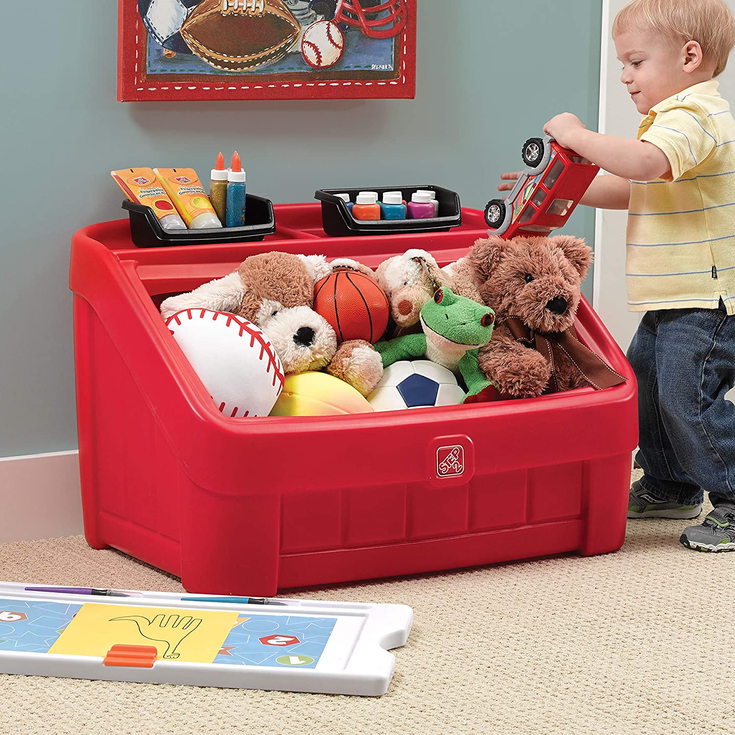 Step2 2-in-1 Toy Box and Art Lid for Kids