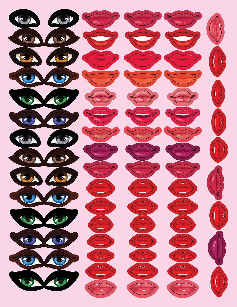 Make A Pretty Face with 100+ Stickers - Interactive Book for Kids Ages 5+ (English)