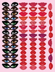 Make A Pretty Face with 100+ Stickers - Interactive Book for Kids Ages 5+ (English)