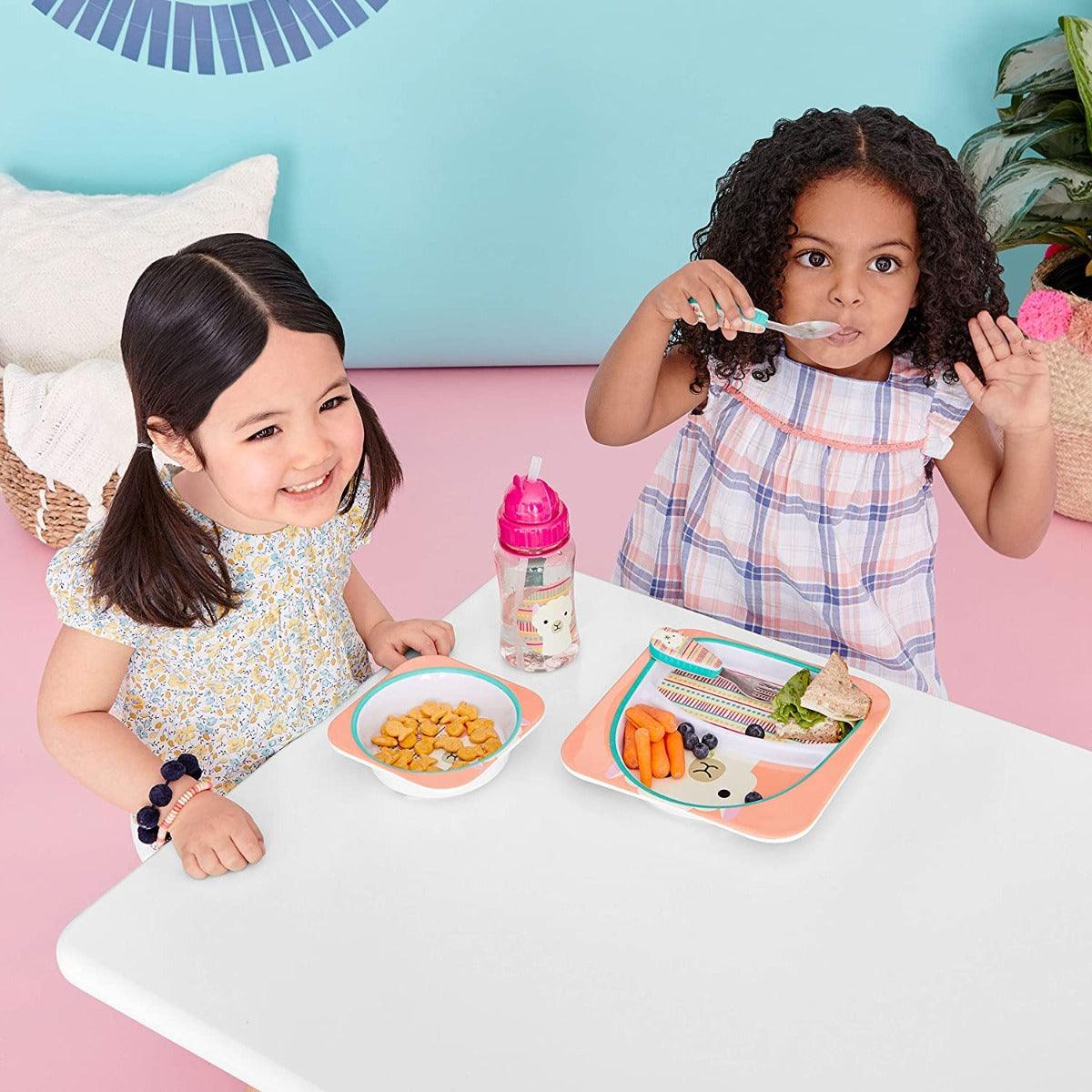 Skip Hop Zoo Utensils Fork & Spoon Llama - Weaning Accessory For Ages 0-3 Years
