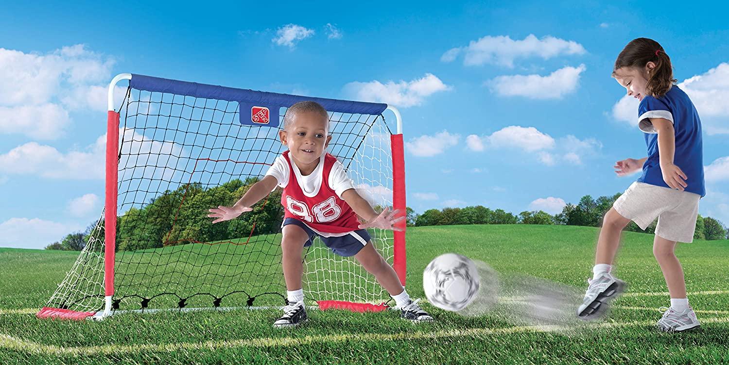 Step2 Kickback Soccer Goal and Pitch Back Outdoor Set for Kids - FunCorp India