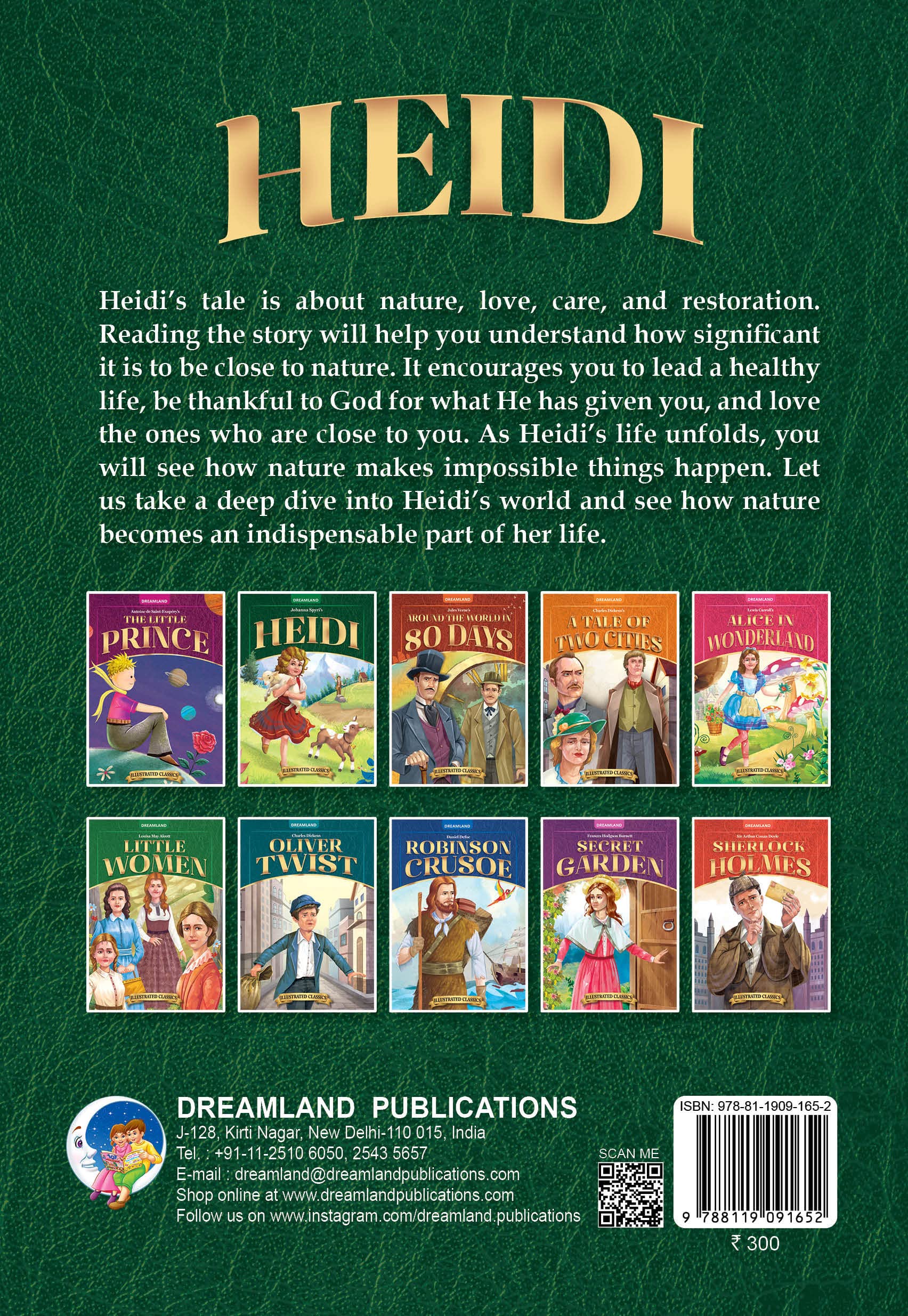 Dreamland Classic Tales Heidi - llustrated Abridged Classics for Children with Practice Questions