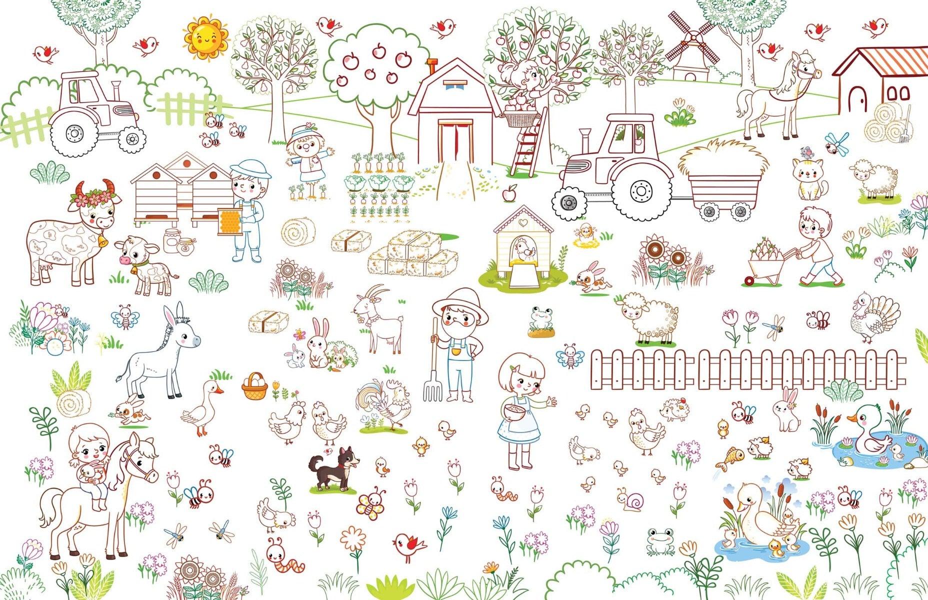 Dreamland Pop-Out At the Farm With 3D Models Colouring Stickers - An Interactive & Activity Book For Kids (English)