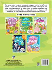Dreamland Pop-Out Dinosaurs World With 3D Models Colouring Stickers - An Interactive & Activity Book For Kids (English)