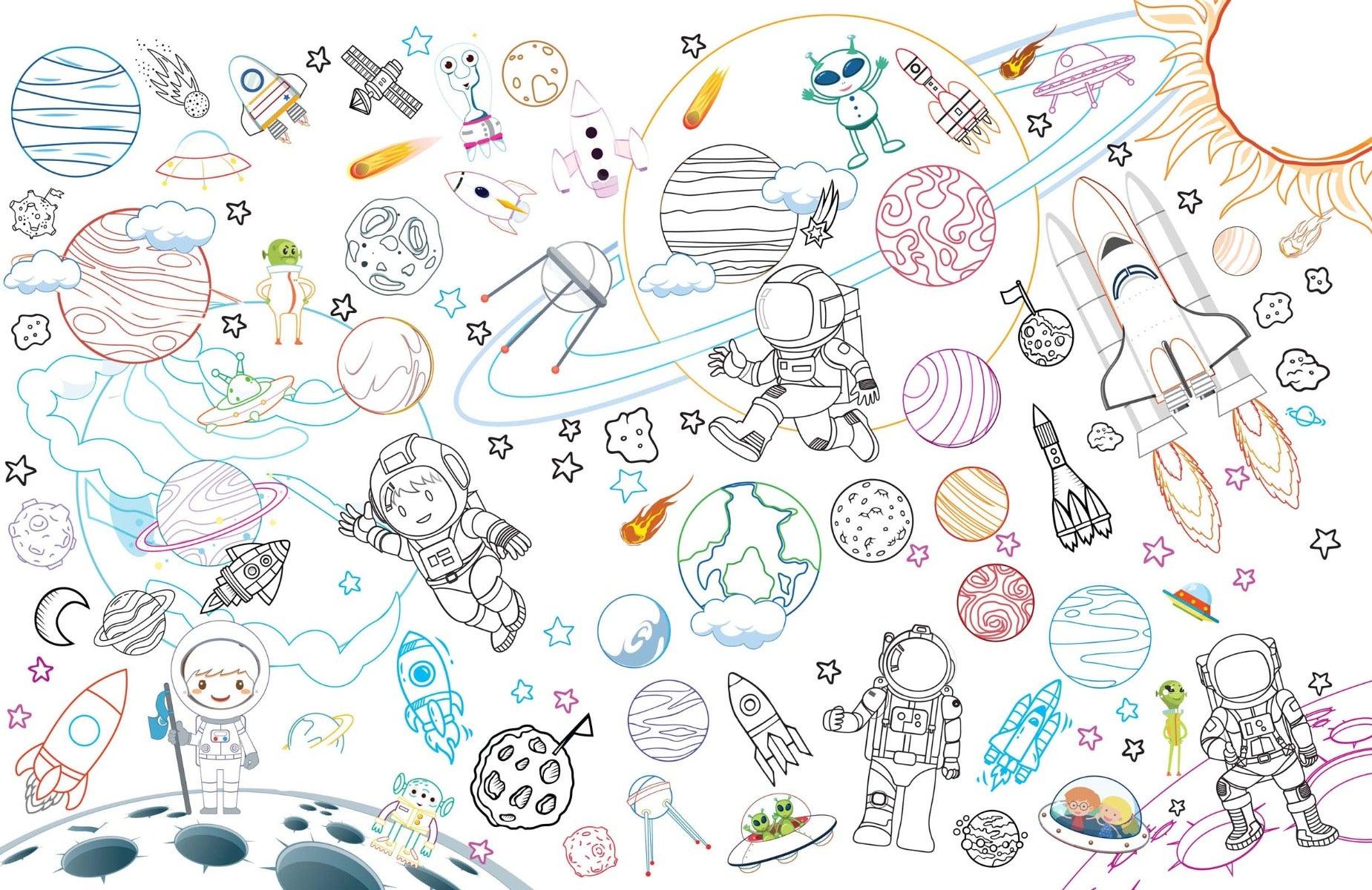 Dreamland Pop-Out In the Space With 3D Models Colouring Stickers - An Interactive & Activity Book For Kids (English)