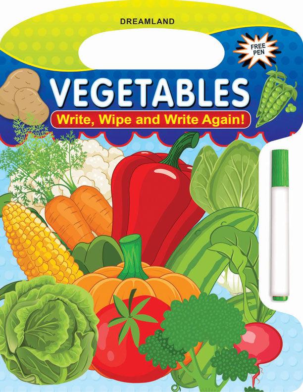 Dreamland Write and Wipe Book - Vegetables - An Early Learning Book For Kids (English)