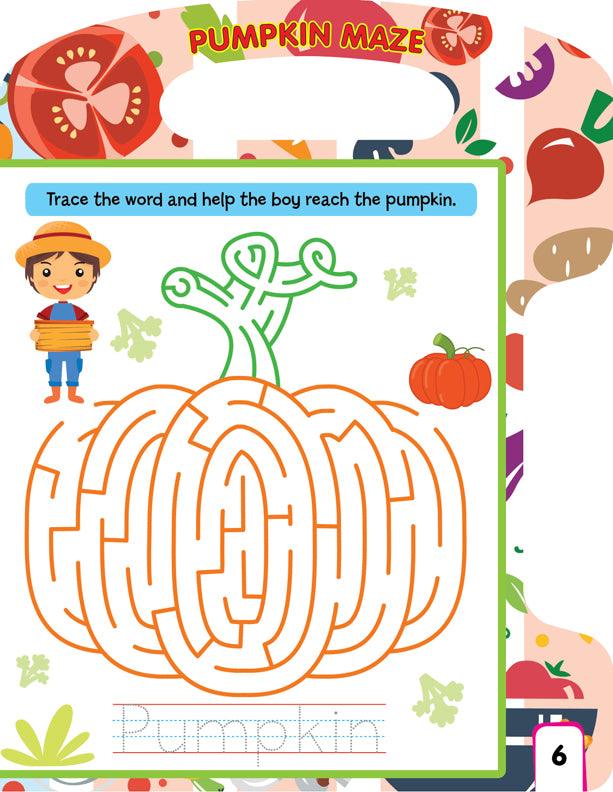 Dreamland Write and Wipe Book - Vegetables - An Early Learning Book For Kids (English)