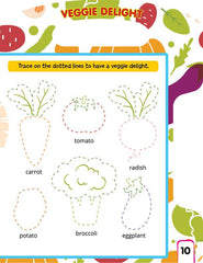 Dreamland Write and Wipe Book - Vegetables - An Early Learning Book For Kids (English)