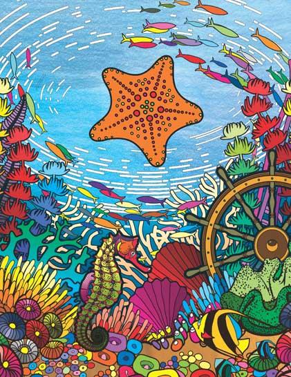 Dreamland Extreme Copy Colour - SEA WORLD - A Drawing Painting & Colouring Book For Adults (English)
