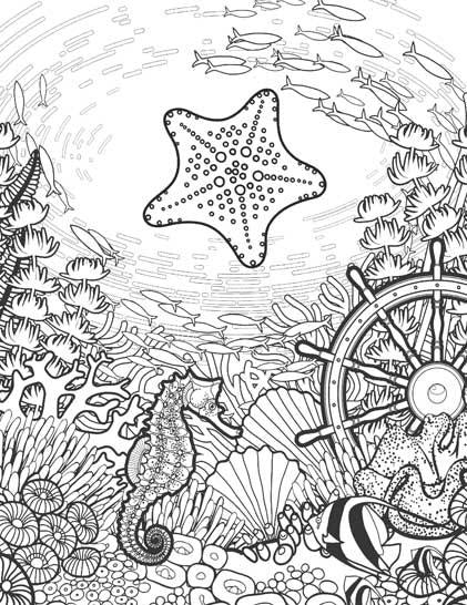 Dreamland Extreme Copy Colour - SEA WORLD - A Drawing Painting & Colouring Book For Adults (English)