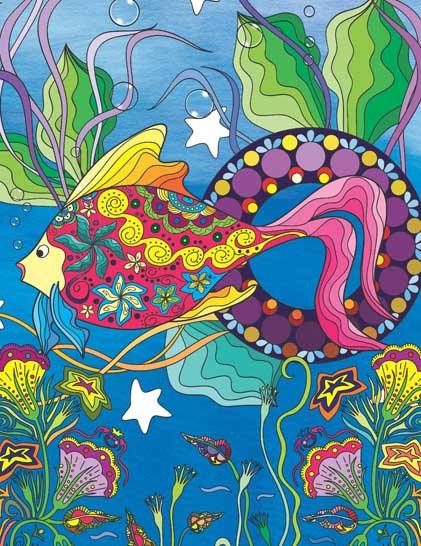 Dreamland Extreme Copy Colour - SEA WORLD - A Drawing Painting & Colouring Book For Adults (English)