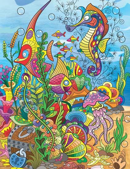 Dreamland Extreme Copy Colour - SEA WORLD - A Drawing Painting & Colouring Book For Adults (English)