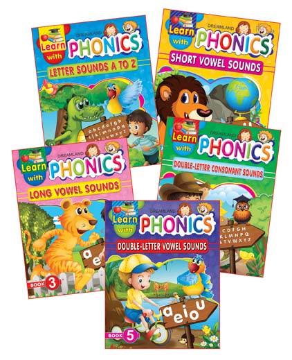 Dreamland Learn With Phonics Book - A Text Book For Kids - Pack of 5 Titles(English)