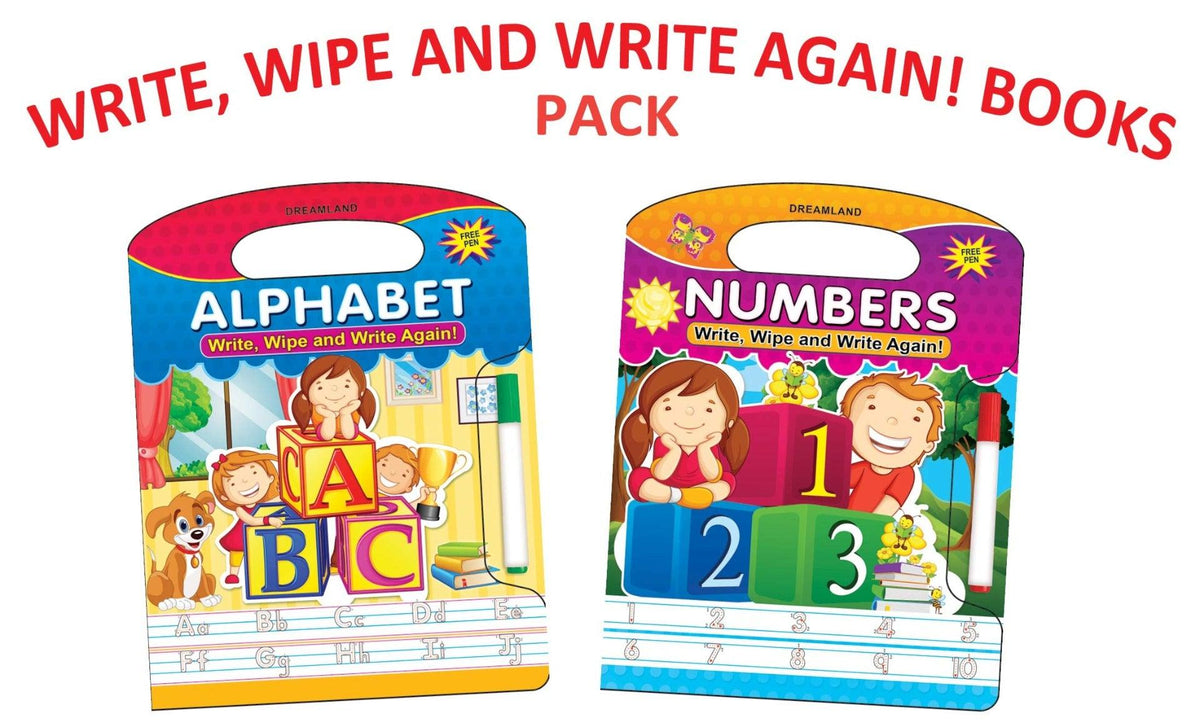 Dreamland Write and Wipe Books Combo Pack - An Early Learning Book For Kids - Pack of 2 Titles(English)