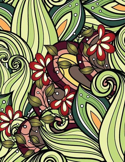 Dreamland Extreme Copy Colour - FLOWERS - A Drawing Painting & Colouring Book For Adults (English)