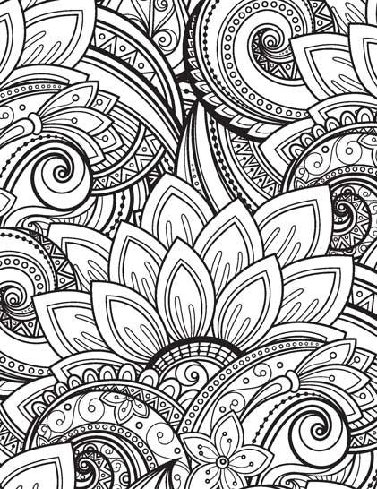Dreamland Extreme Copy Colour - FLOWERS - A Drawing Painting & Colouring Book For Adults (English)