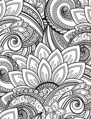 Dreamland Extreme Copy Colour - FLOWERS - A Drawing Painting & Colouring Book For Adults (English)