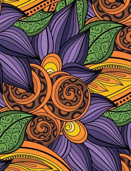Dreamland Extreme Copy Colour - FLOWERS - A Drawing Painting & Colouring Book For Adults (English)