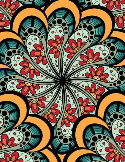 Dreamland Extreme Copy Colour - FLOWERS - A Drawing Painting & Colouring Book For Adults (English)