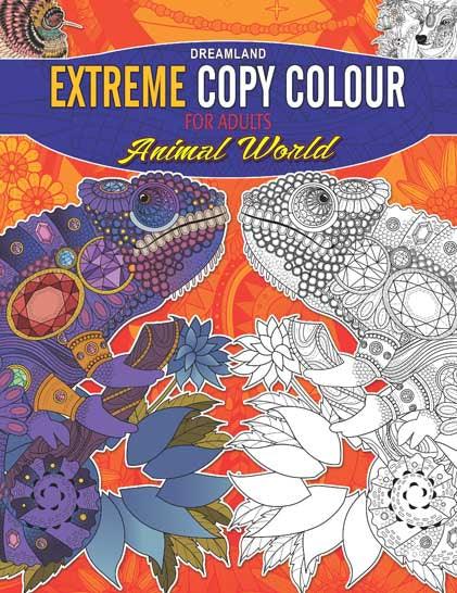 Dreamland Extreme Copy Colour- ANIMAL WORLD - A Drawing Painting & Colouring Book For Adults (English)