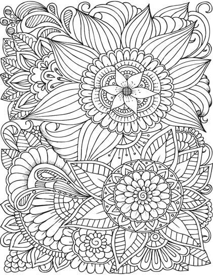 Dreamland Flowers Colouring Book - A Drawing Painting & Colouring Book For Kids (English)