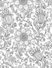 Dreamland Nature Colouring Book - A Drawing Painting & Colouring Book For Adults (English)