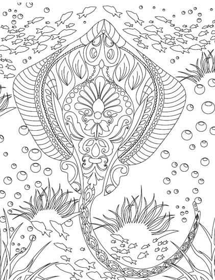 Dreamland Ocean Colouring Book - A Drawing Painting & Colouring Book For Adults (English)