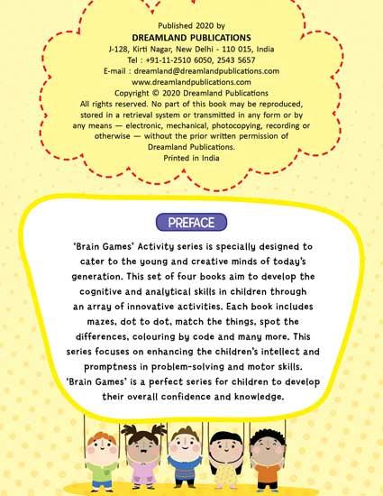 Dreamland Brain Games 4 - An Interactive & Activity Book For Kids (English)