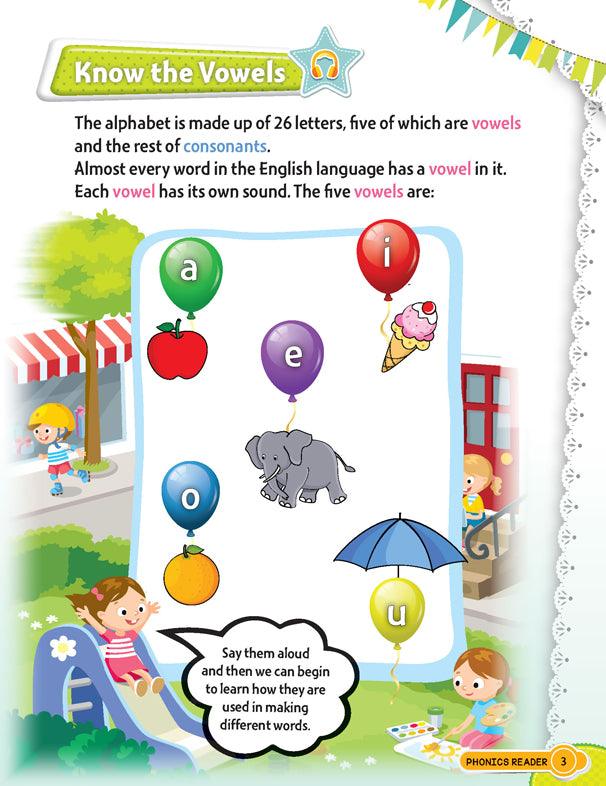 Dreamland Phonics Reader 2 - Short and Long Vowel Sounds - An Early Learning Book For Kids (English)