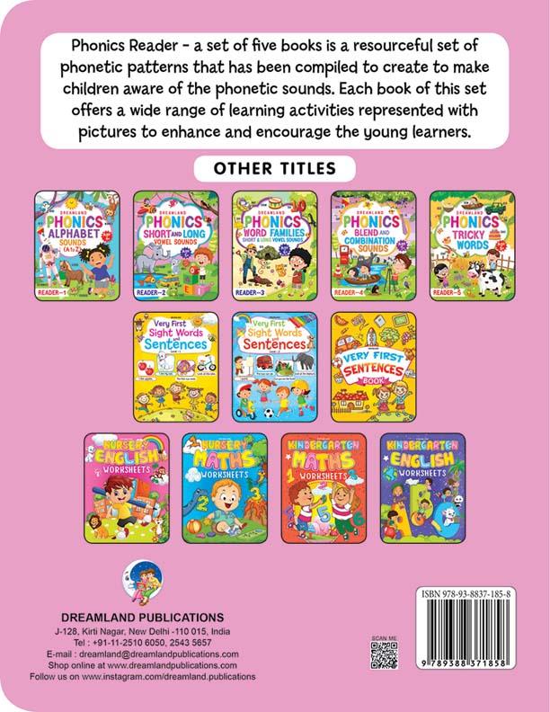 Dreamland Phonics Reader 2 - Short and Long Vowel Sounds - An Early Learning Book For Kids (English)
