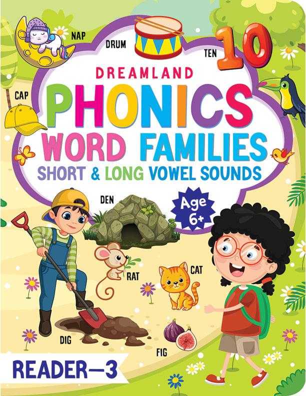 Dreamland Phonics Reader 3 - Word Families Short and Long Vowel Sounds - An Early Learning Book For Kids (English)
