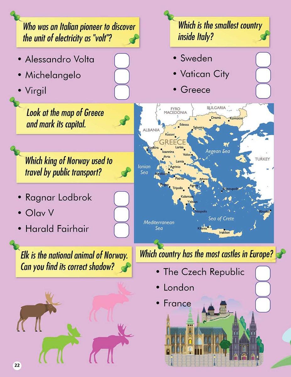 Dreamland Explore the World Activity Book with Stickers and 3D Models - An Interactive & Activity Book For Kids (English)