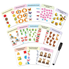 Dreamland Flash Cards Activity - 30 Double Sided Wipe Clean Flash Cards With Pen - An Early Learning Book For Kids (English)