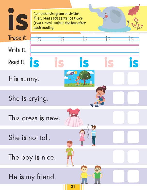 Dreamland Fluency Sentences Book 1 - An Early Learning Book For Kids (English)