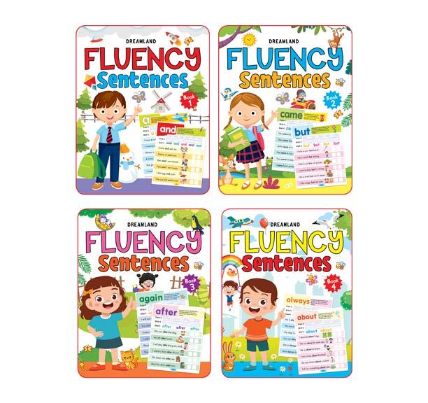 Dreamland Fluency Sentences Books Combo - An Early Learning Book For Kids - Pack of 4 Books(English)