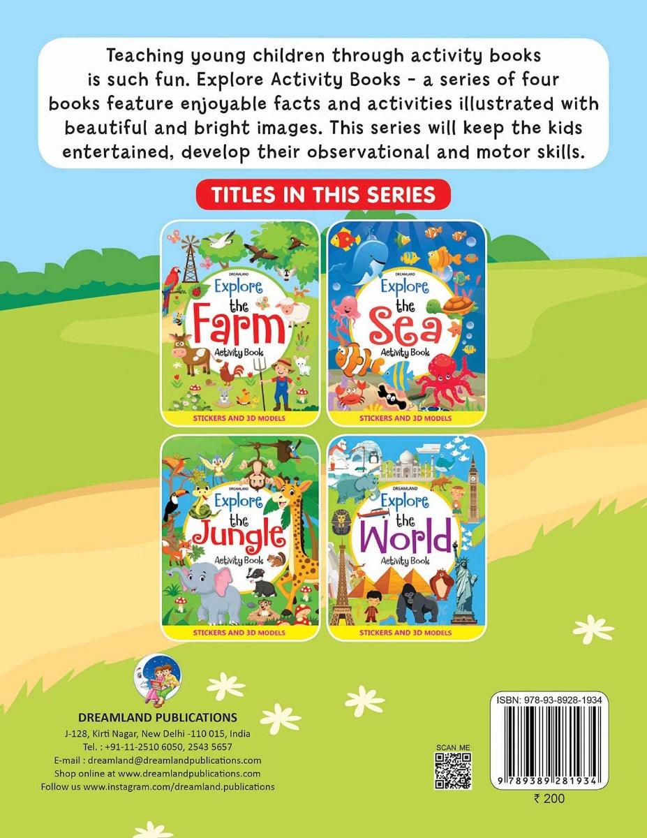 Dreamland Explore the Farm Activity Book with Stickers and 3D Models - An Interactive & Activity Book For Kids (English)